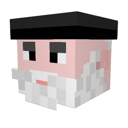 Khamenei_IR Minecraft avatar head, 3D render