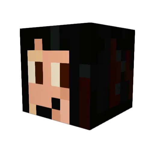 Khamet Minecraft avatar head, 3D render
