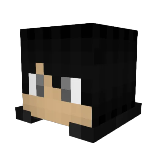 Khami_01 Minecraft avatar head, 3D render