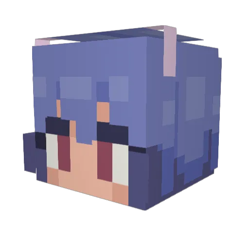 Khamizee Minecraft avatar head, 3D render