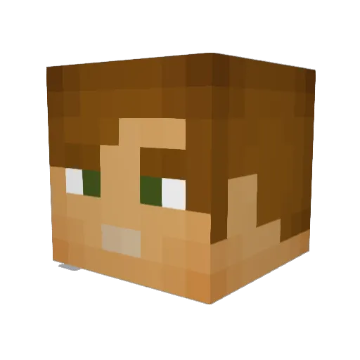 KhamrahRizz Minecraft avatar head, 3D render