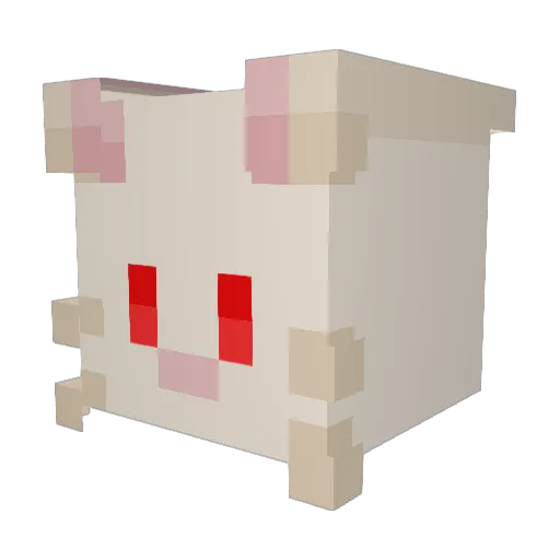 Khamsito Minecraft avatar head, 3D render