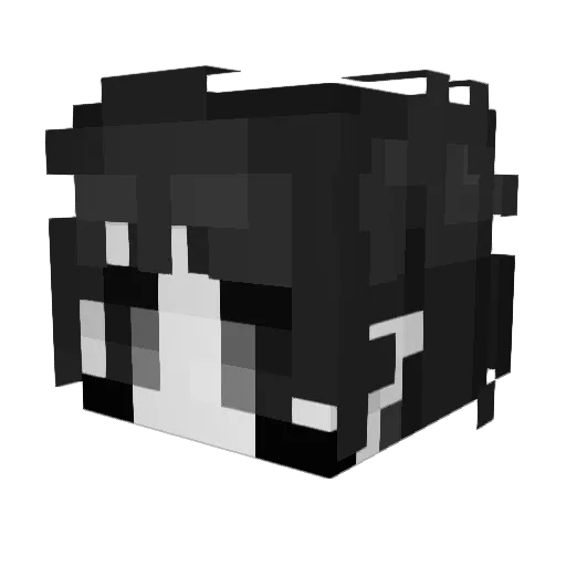 Khamul Minecraft avatar head, 3D render