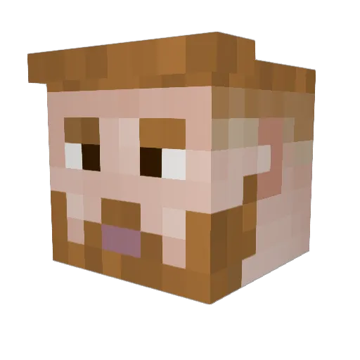 Khanghib Minecraft avatar head, 3D render