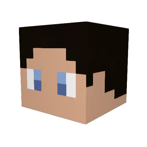 Khaniferous Minecraft avatar head, 3D render