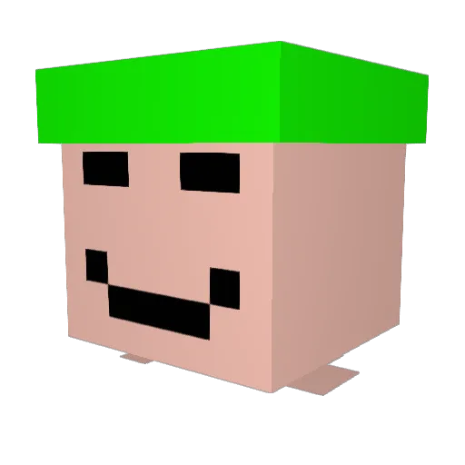 Khanivoree Minecraft avatar head, 3D render