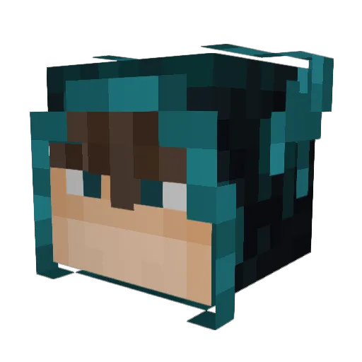 Khanivxre Minecraft avatar head, 3D render