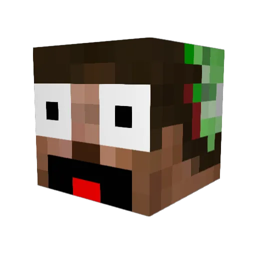 Khantz Minecraft avatar head, 3D render