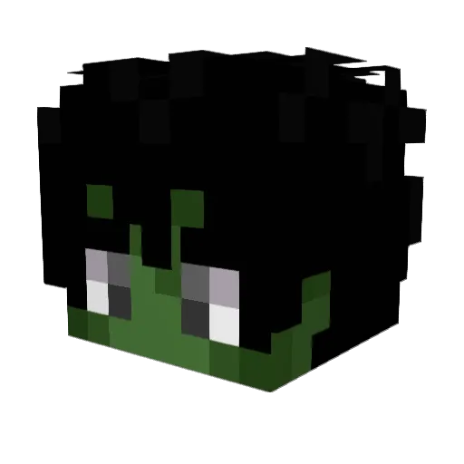 Khaois Minecraft avatar head, 3D render