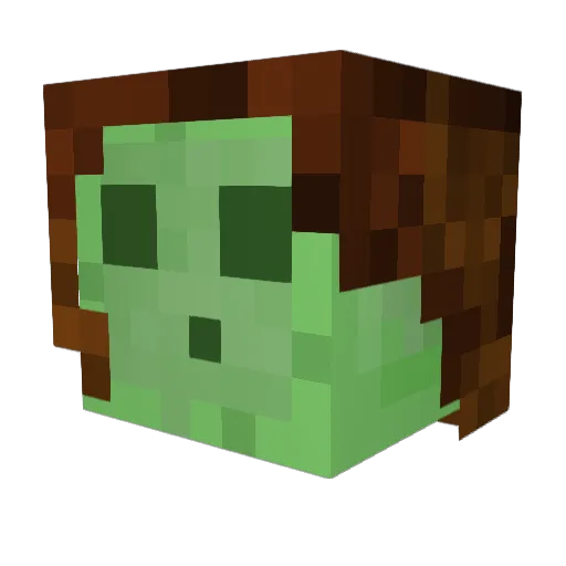 Khaos246 Minecraft avatar head, 3D render