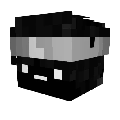 Khaos3 Minecraft avatar head, 3D render