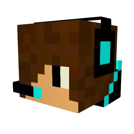 KhaosBobby Minecraft avatar head, 3D render
