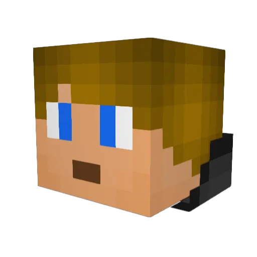 KhaosFTW Minecraft avatar head, 3D render