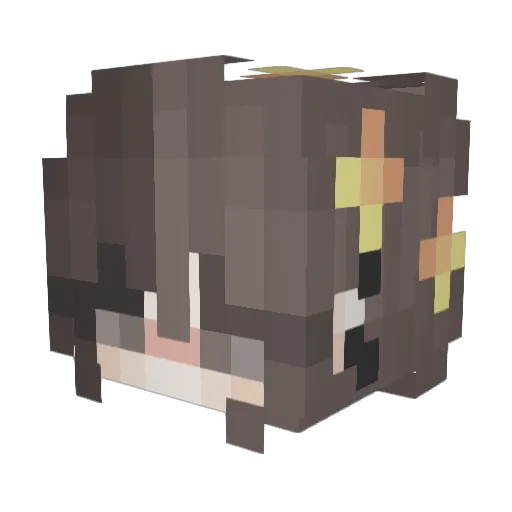 KhaosQueen Minecraft avatar head, 3D render
