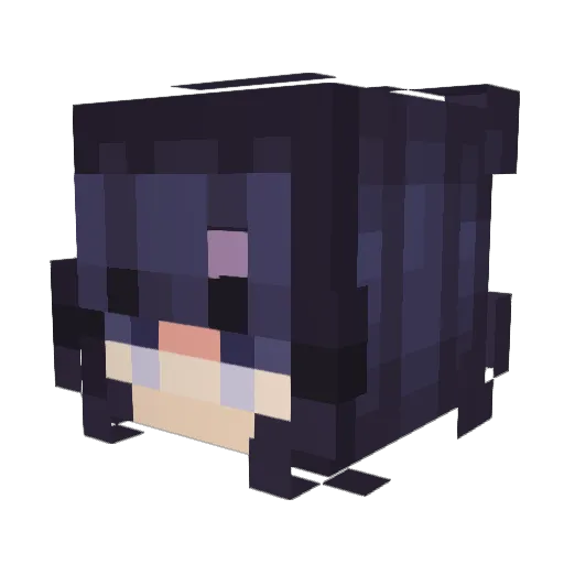 KhaoticNightmare Minecraft avatar head, 3D render