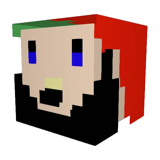 Khapta66 Minecraft avatar head, 3D render