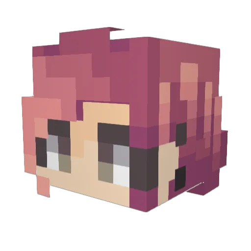 Kharahiyo Minecraft avatar head, 3D render