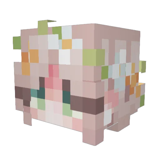 Kharasu_ Minecraft avatar head, 3D render