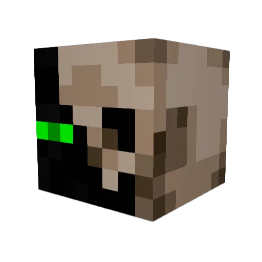 Kharaxus Minecraft avatar head, 3D render