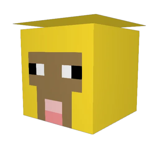 Kharnesh Minecraft avatar head, 3D render