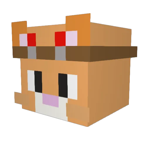 Kharsu Minecraft avatar head, 3D render