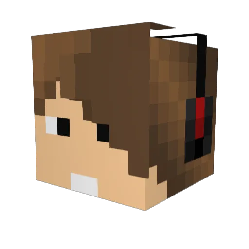 KhasmGaming Minecraft avatar head, 3D render