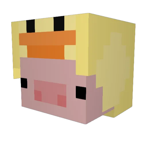 Khattah Minecraft avatar head, 3D render