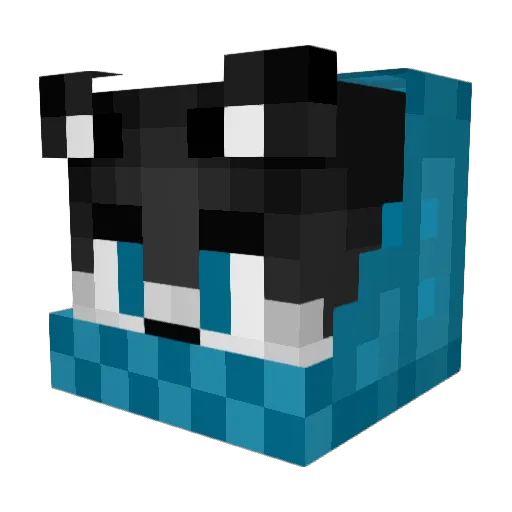 Khauno Minecraft avatar head, 3D render