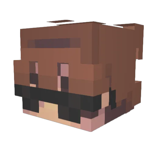 Khaxze Minecraft avatar head, 3D render