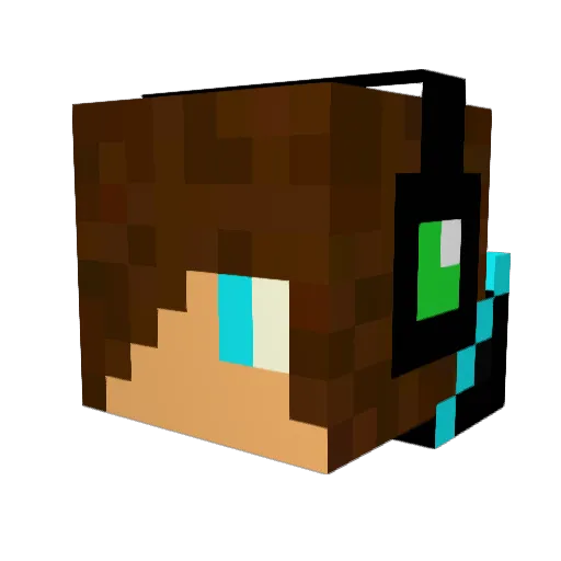 Khayri7 Minecraft avatar head, 3D render