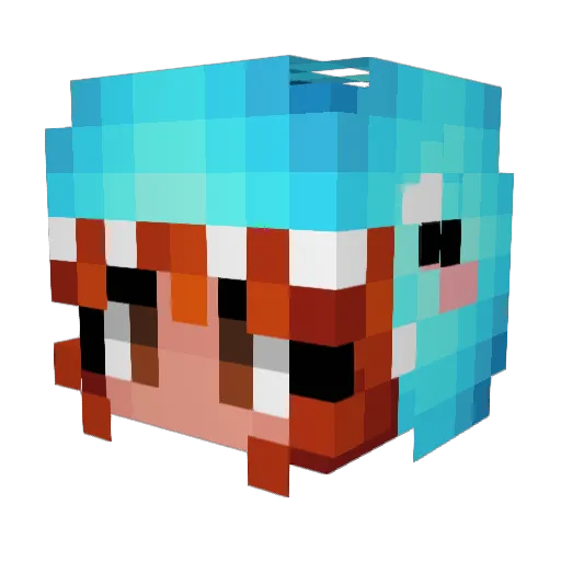 Khaytar Minecraft avatar head, 3D render