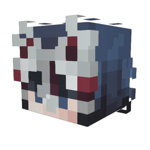Khazits Minecraft avatar head, 3D render