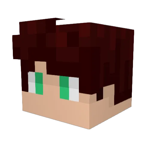 Khedon Minecraft avatar head, 3D render