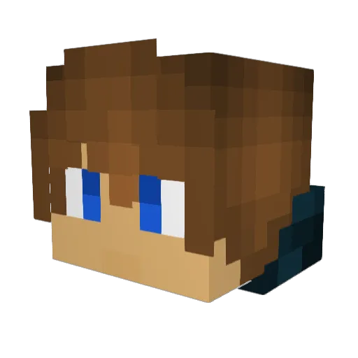 Khedy Minecraft avatar head, 3D render