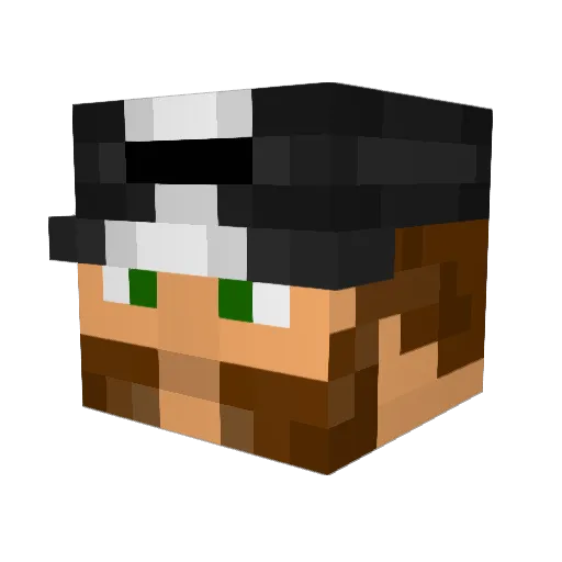 Khenesty Minecraft avatar head, 3D render
