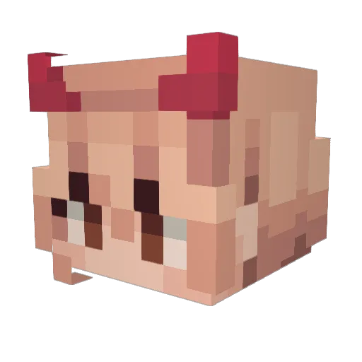 Kheryyn Minecraft avatar head, 3D render