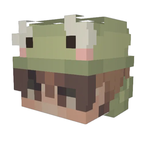 KhevanT Minecraft avatar head, 3D render
