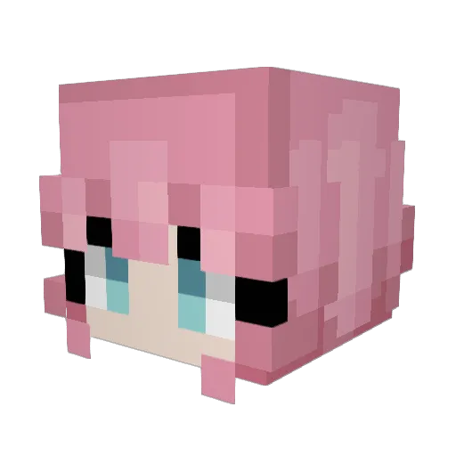 KhiaJade Minecraft avatar head, 3D render