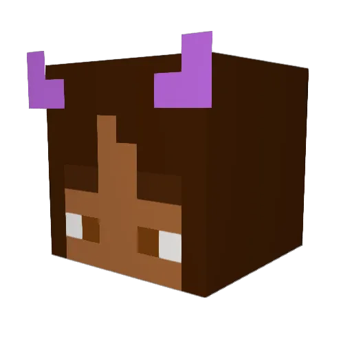 KhiaraGray Minecraft avatar head, 3D render
