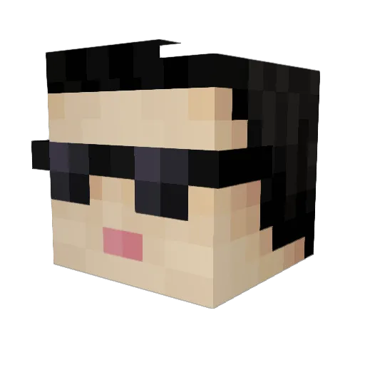 Khimaar Minecraft avatar head, 3D render