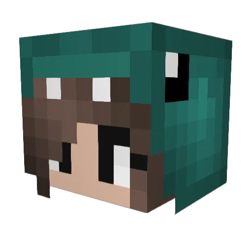 Khimoa Minecraft avatar head, 3D render
