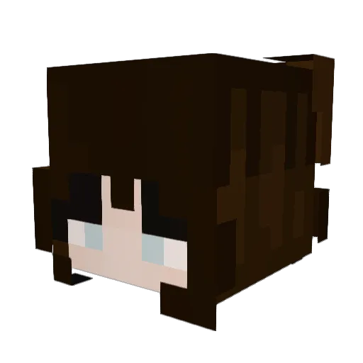 Khinami Minecraft avatar head, 3D render