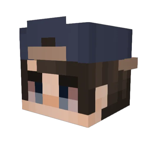 Khinggg Minecraft avatar head, 3D render