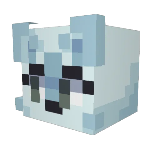 Khionebi Minecraft avatar head, 3D render