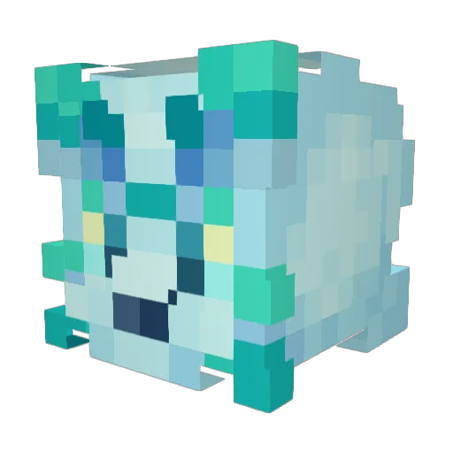 Khioni Minecraft avatar head, 3D render