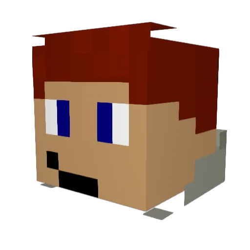 Khiro_72 Minecraft avatar head, 3D render