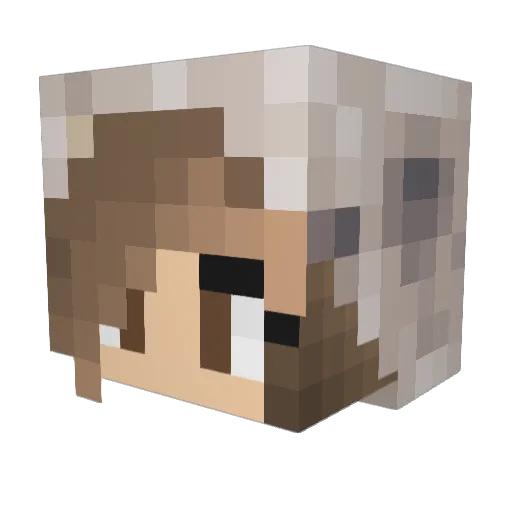 Khl0804 Minecraft avatar head, 3D render