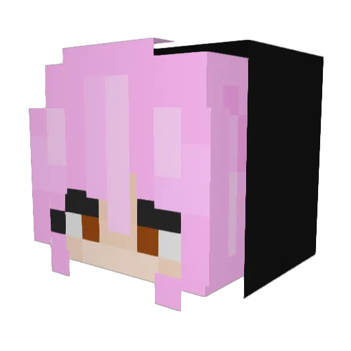 KhloMo Minecraft avatar head, 3D render