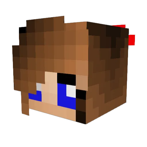 KhloeM Minecraft avatar head, 3D render