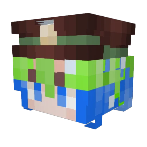 Khnk39 Minecraft avatar head, 3D render